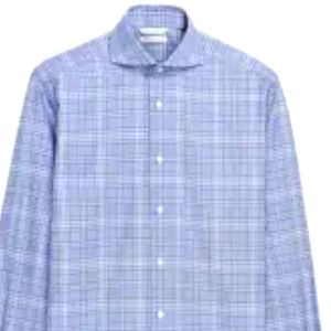 Navy check shirt